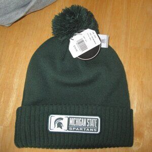 MSU Michigan State Spartans Winter Pom Hat Adult One Size NEW Captivating